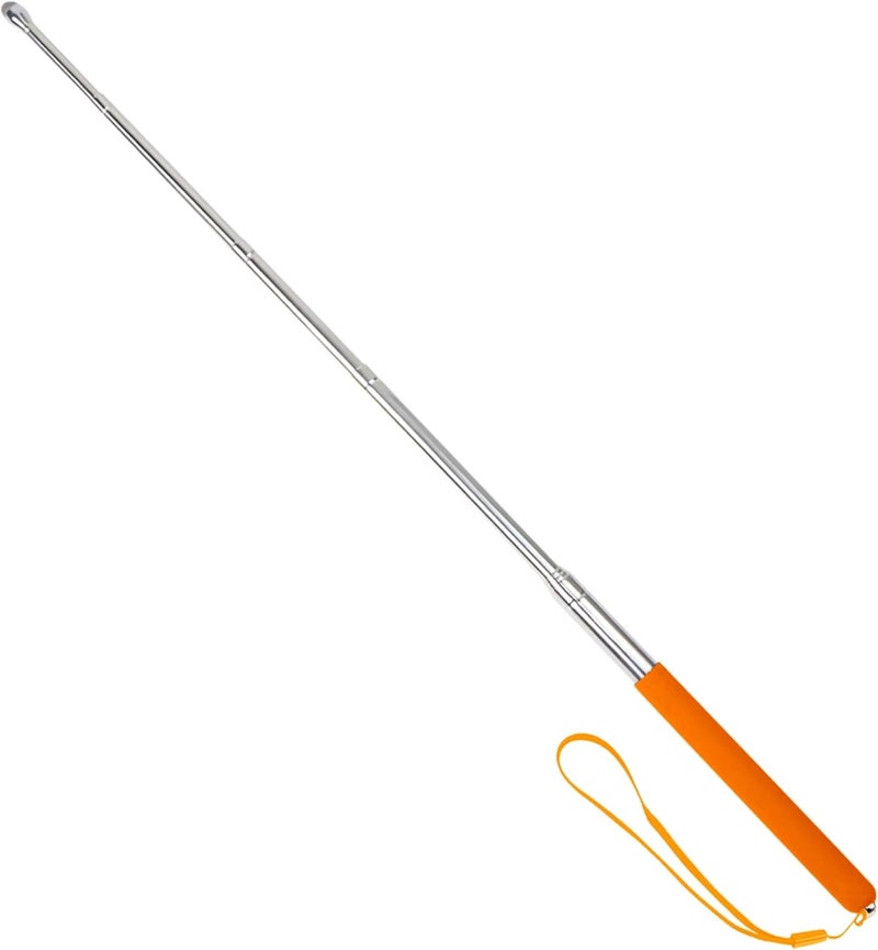 lyforx Retractable Teacher Pointer 𝟑𝟗.𝟓'', Pointer Stick with 𝗦𝘁𝘆𝗹𝘂𝘀 Smooth Sensitive Tablet Pen Stylus Pen, Teacher Coach Presenter Pointer Orange - Image 1